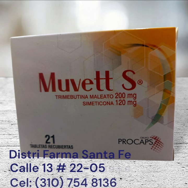 MUVETT S TRIMEBUTINA+ SIMETICONA 120MG X 21 TABS