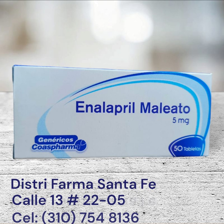 ENALAPRIL COASPHARMA 5MG X 50 TABLETAS