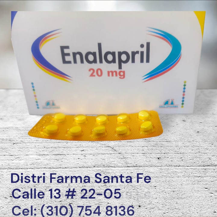 ENALAPRIL ANGLOPHARMA 20MG X 250 TABLETAS (GRANDE)