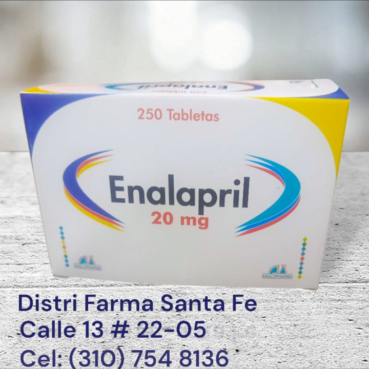 ENALAPRIL ANGLOPHARMA 20MG X 250 TABLETAS (GRANDE)