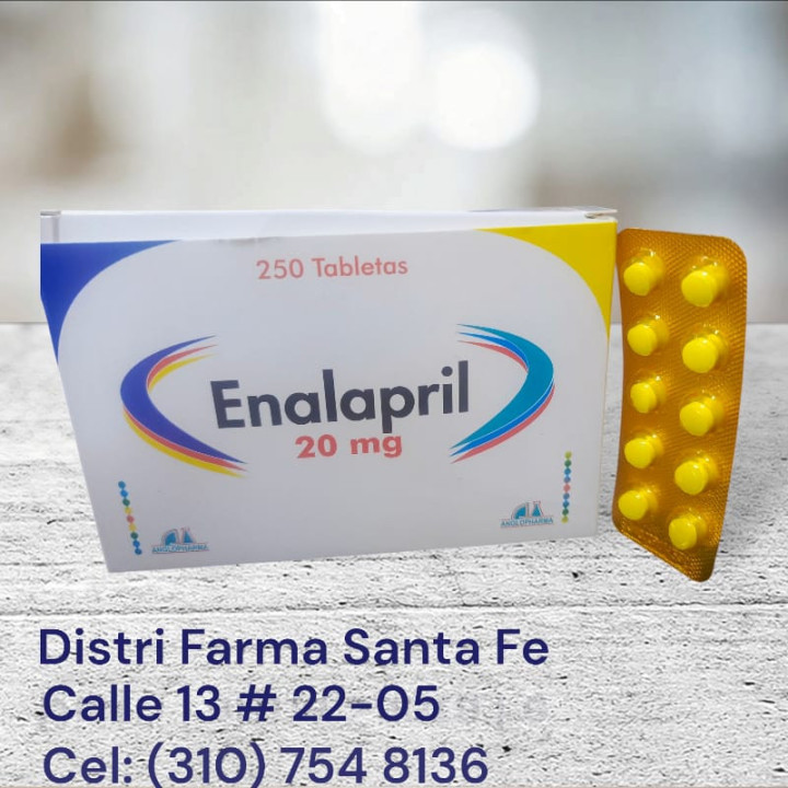 ENALAPRIL ANGLOPHARMA 20MG X 250 TABLETAS (GRANDE)