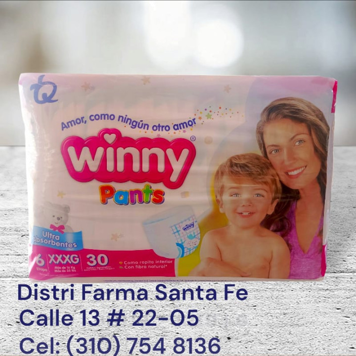 PAÑAL WINNY ETAPA 6X30 UNIDADES PANTI (IVA) (TQ)