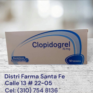 CLOPIDOGREL 75MG COASPHARMA X 14 TABLETAS
