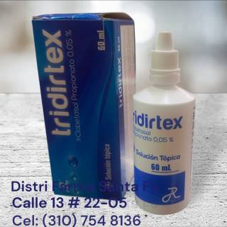 TRIDIRTEX X 60ML SOLUCION TOPICA (CLOBETASOL 0.5%)