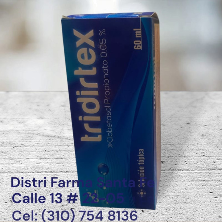 TRIDIRTEX X 60ML SOLUCION TOPICA (CLOBETASOL 0.5%)