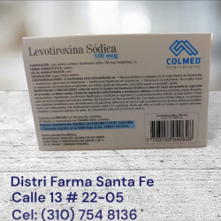 LEVOTIROXINA COLMED 100MCG X 150 TABLETAS