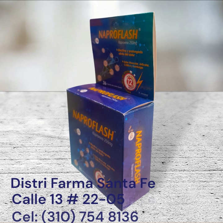 NAPROFLASH X 36 CAPSULAS (NAPROXENO 250MG)