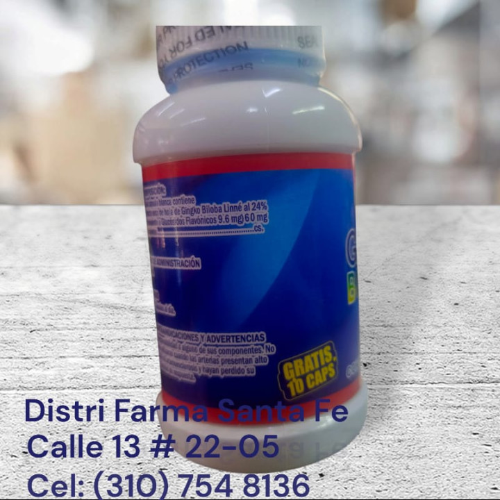 GINKGO BILOBA 120MG X 60 CAPSULAS (FRASCO)