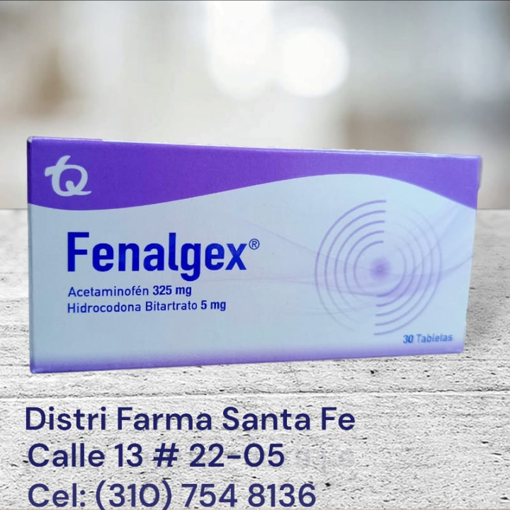 FENALGEX 325MG/5MG (ACETAMINOFEN + HIDROCODONA)