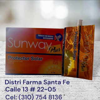 PROTECTOR SOLAR SUNWAY X 12 SOBRES