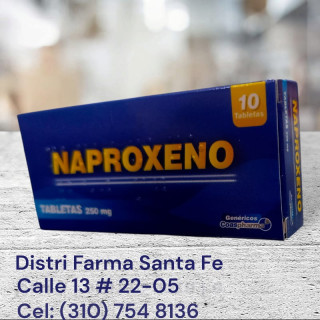 NAPROXENO COASPHARMA 250MG X 10 TABLETAS