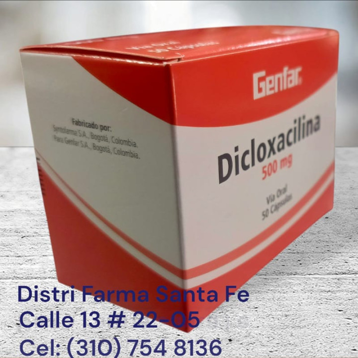 DICLOXACILINA GENFAR 500MG X 50 CAPSULAS