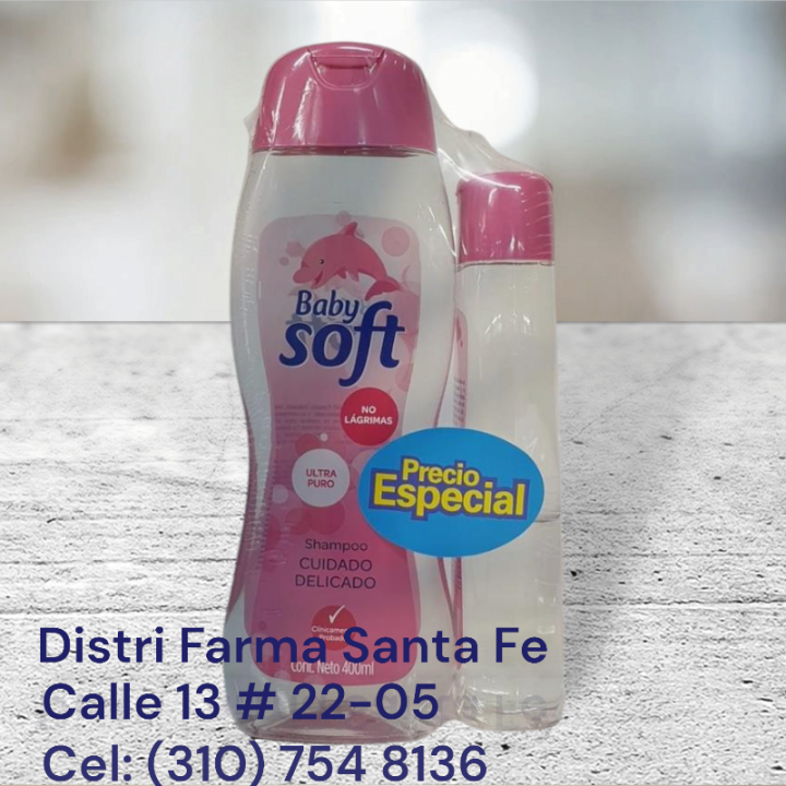 SHAMPOO BABY SOFT FRASCO X 400ML (IVA)