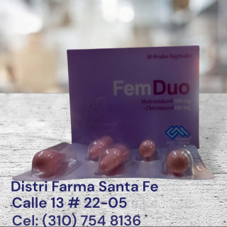 FEM DUO X 10 OVULOS VAG (METRONIZOL + CLOTRIMAZOL)