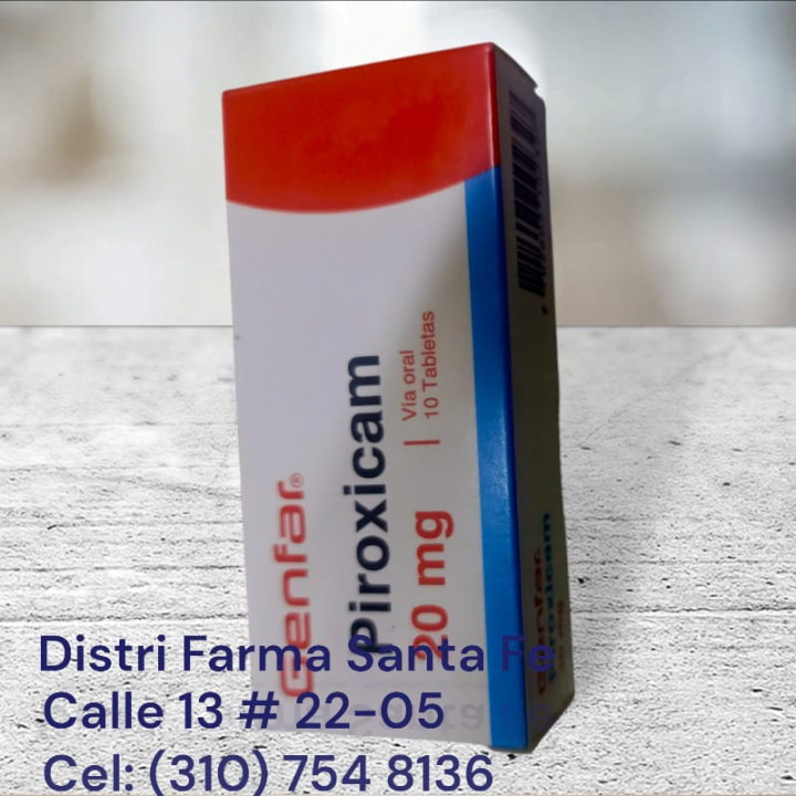 PIROXICAM GENFAR 20MG X 10 TABLETAS