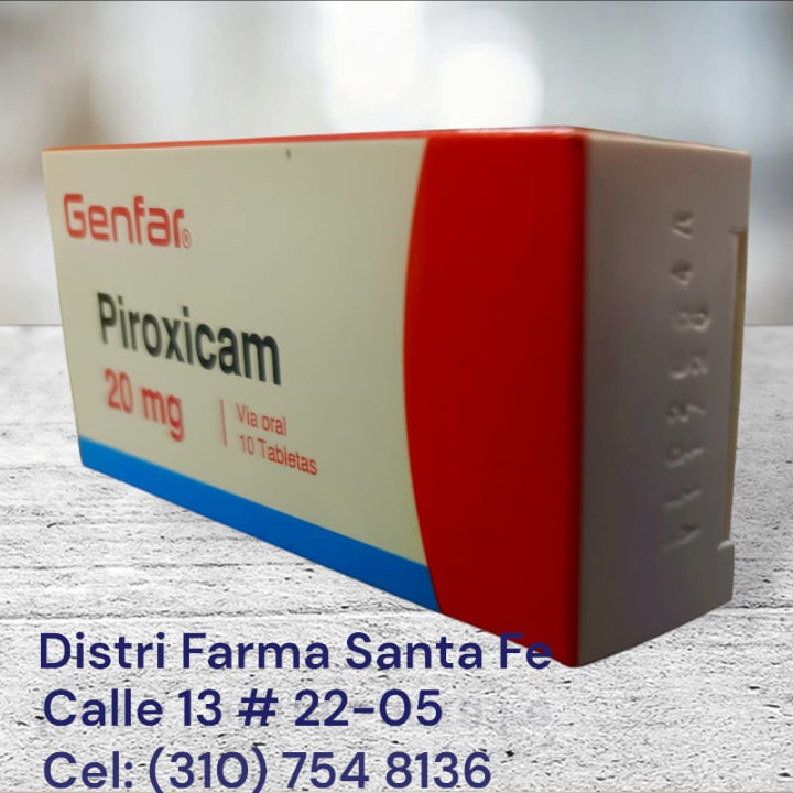PIROXICAM GENFAR 20MG X 10 TABLETAS