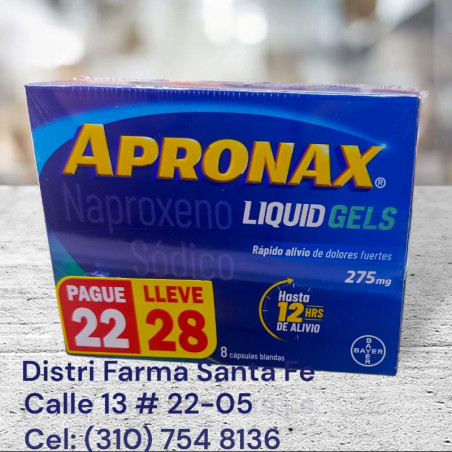 APRONAX GEL 275MG X 28 CAPSULAS