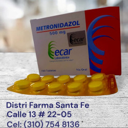 METRONIDAZOL ECAR 500MG X 100 TABLETAS