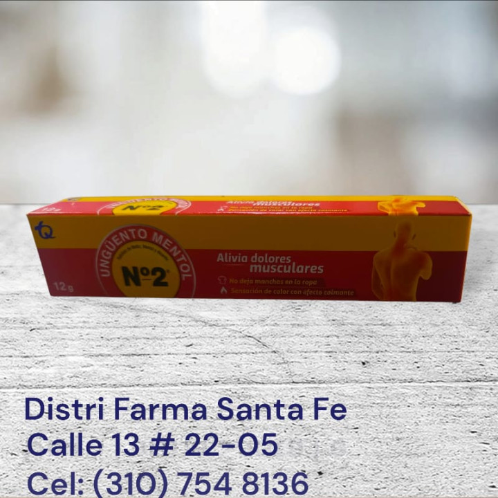 UNGUENTO MENTOL No 2 TUBO X 12GR