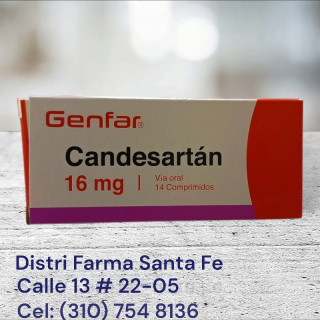 CANDESARTAN GENFAR 16MG X 14 COMPRIMIDOS