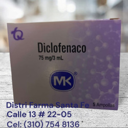 DICLOFENACO MK 75MG X 5 AMPOLLAS