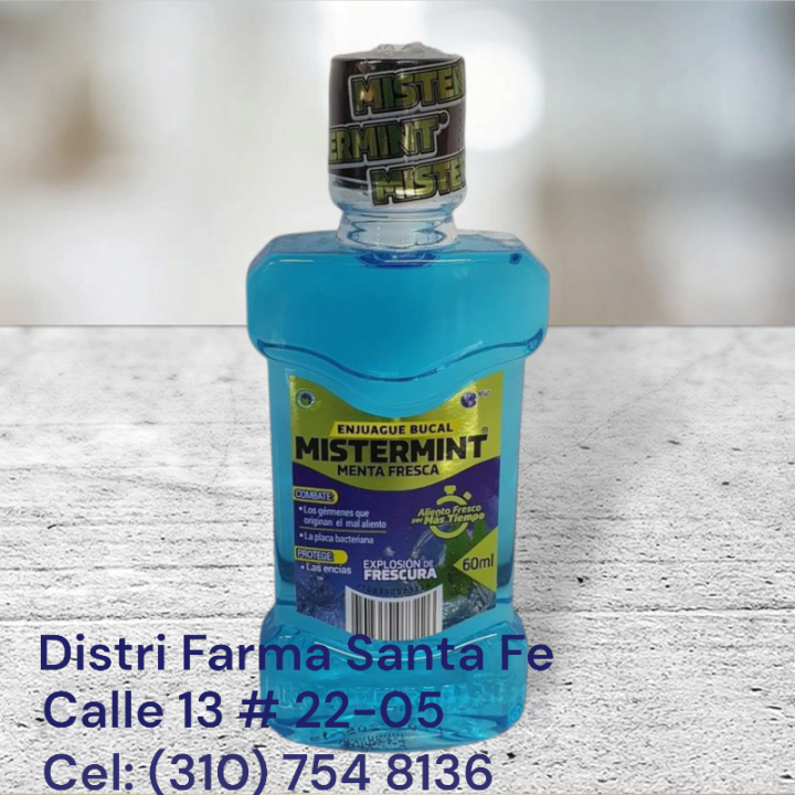 ENJUAGUE BUCAL MISTERMINT X 60ML (PEQUEÑO) (IVA)