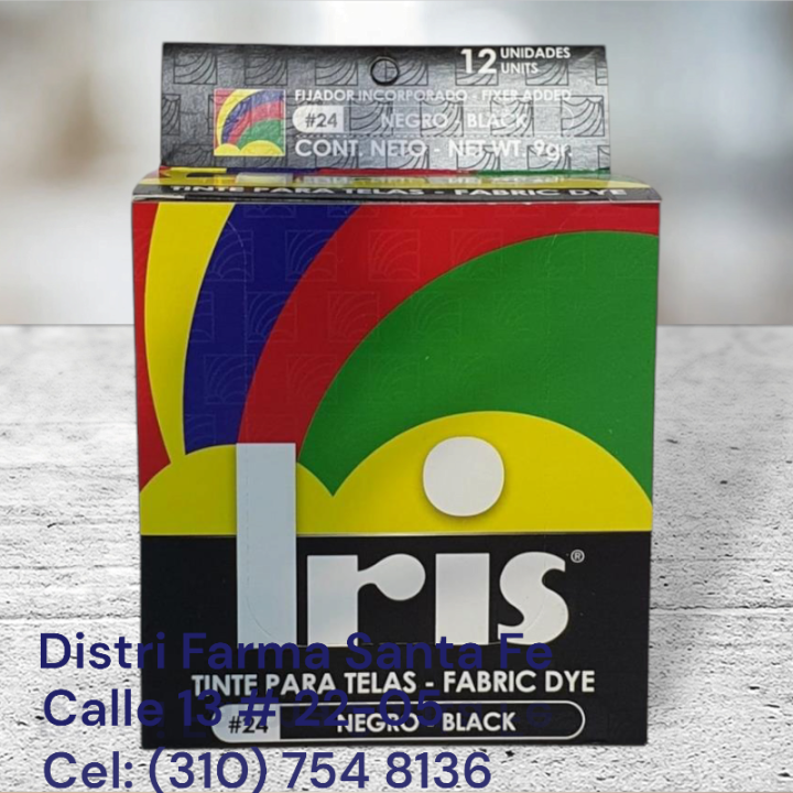 TINTE IRIS CAJA X 12 UNIDADES NEGRO / AZUL (IVA)