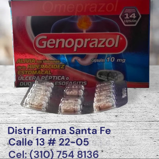 GENOPRAZOL 10MG X 14 CAPSULAS (OMEPRAZOL)