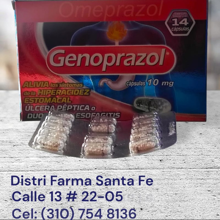 GENOPRAZOL 10MG X 14 CAPSULAS (OMEPRAZOL)
