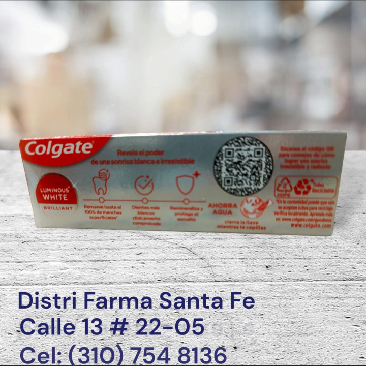 CREMA DENTAL COLGATE LUMINOUS X 22ML (PEQUEÑA)