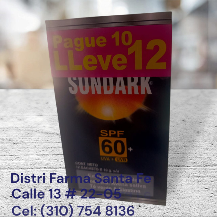 PROTECTOR SOLAR SUNDARK ADULTO X 12 SACHETS (IVA)