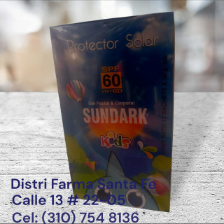 PROTECTOR SOLAR SUNDARK  NIÑOS X 12 SACHETS (IVA)