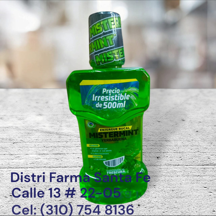 ENJUAGUE BUCAL MISTERMINT X 500ML (GRANDE) (IVA)