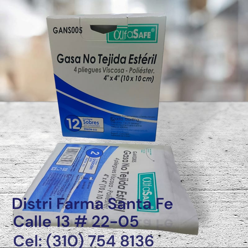 GASA ESTERIL ALFA 4X4 X 12 SOBRES X 2 GASAS