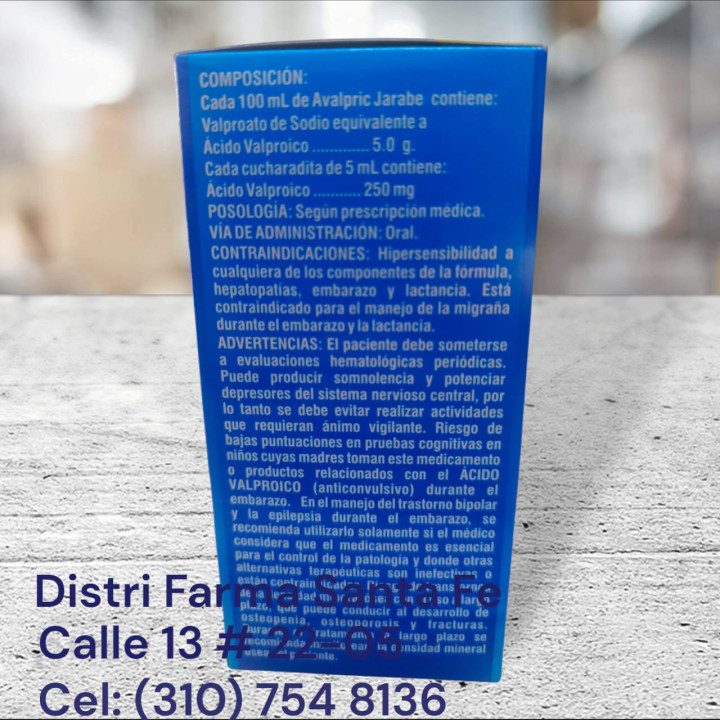 JARABE ACIDO VALPROICO FRASCO  X 120ML