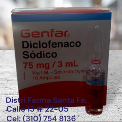 DICLOFENACO GENFAR 75MG X 10 AMPOLLAS