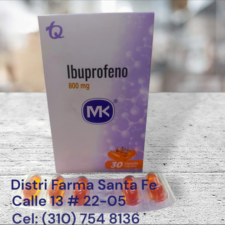 IBUPROFENO CAPSULA LIQUIDA MK 800MG X 30 CAPSULAS