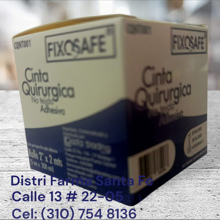 FIXOSAFE CINTA QUIRURGICA 2"X 2 METROS (PEQUEÑA)