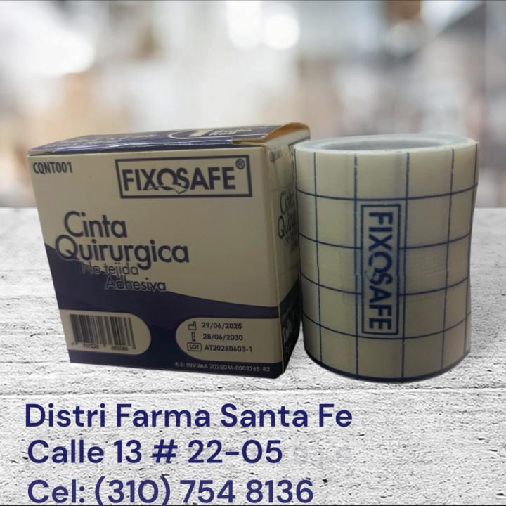 FIXOSAFE CINTA QUIRURGICA 2"X 2 METROS (PEQUEÑA)