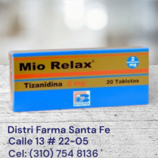 MIO RELAX 2MG X 20 TABLETAS (TIZANIDINA)