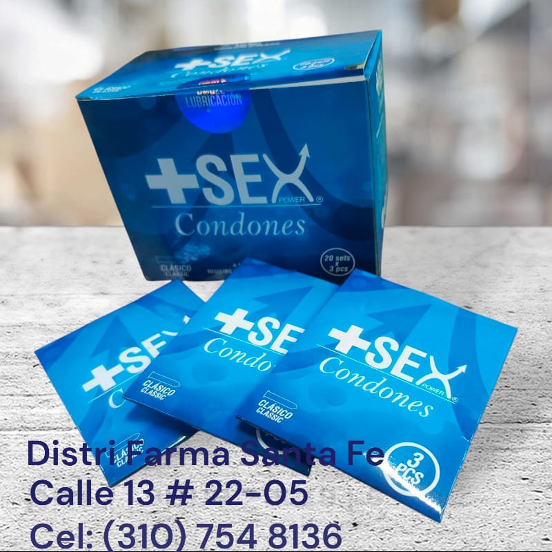 PRESERVATIVO +SEX CAJA X 60 UNIDADES X 3 ESTUCHES