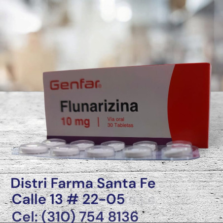 FLUNARIZINA GF 10MG X 20 TABLETAS