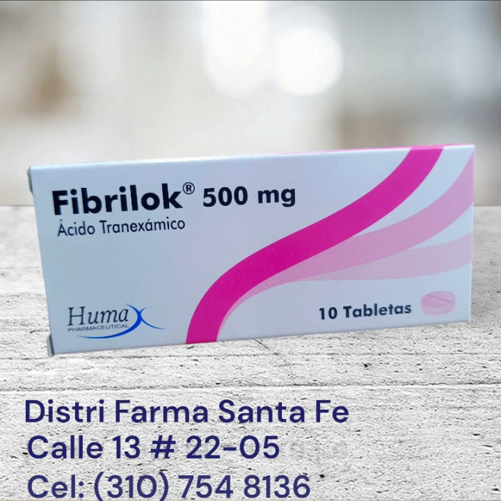 FIBRILOK 500MG X 10 TABLETAS (ACIDO TRANEXAMICO)