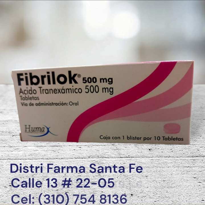 FIBRILOK 500MG X 10 TABLETAS (ACIDO TRANEXAMICO)