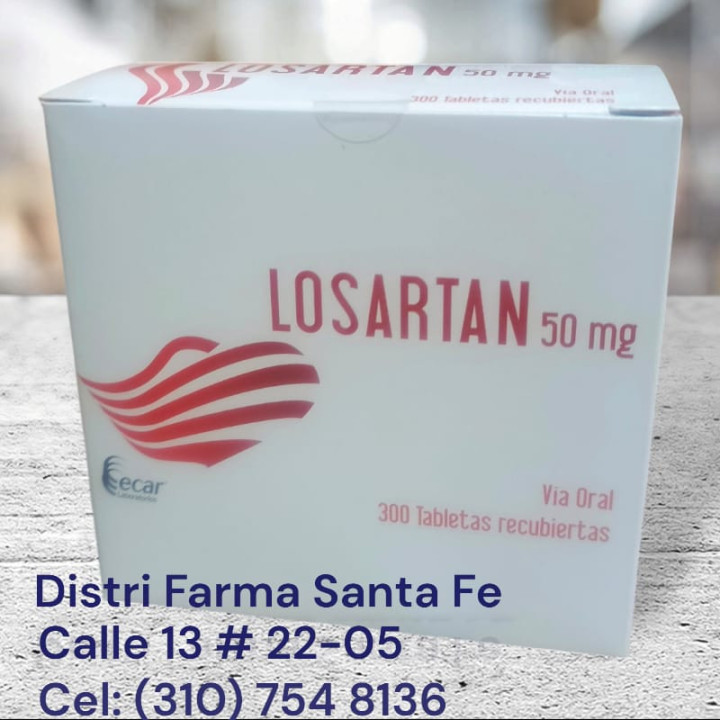 LOSARTAN ECAR 50MG X 300 TABLETAS (GRANDE)