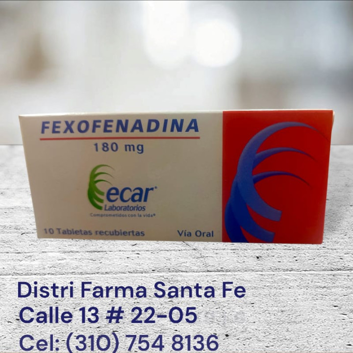 FEXOFENADINA ECAR 180MG X 10 TABLETAS