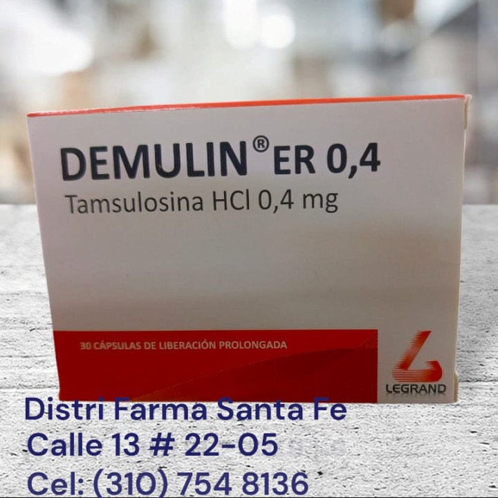 DEMULIN ER 0.4MG X 30 CAPSULAS (TAMSULOSINA HCI)