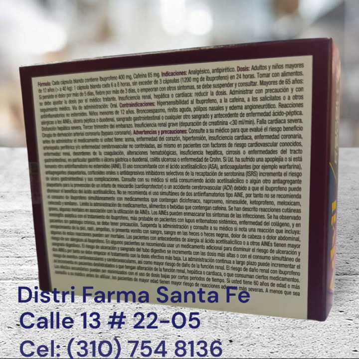 ADVIL ESPALDA Y CUELLO X 20 CAPSULAS (MORADO)