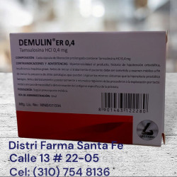 DEMULIN ER 0.4MG X 30 CAPSULAS (TAMSULOSINA HCI)