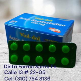 VIOL -DOL ACIDO ACETILSALICILICO 100MG X 100 TABS